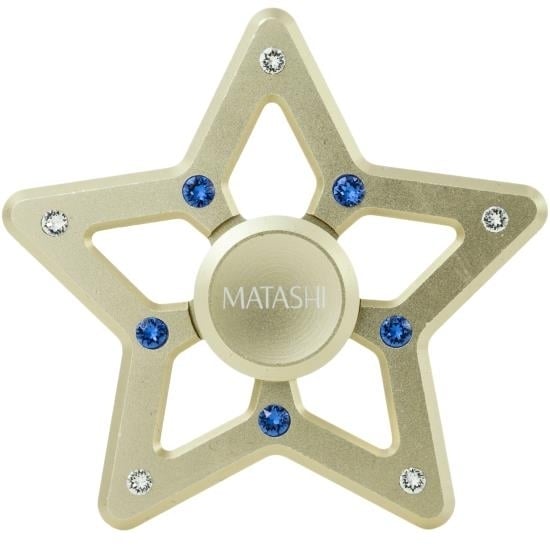 (Qty 2) Matashi 24K Gold Plated Hanging Christmas Tree Star Ornament w/ Matashi Crystals, Christmas Decorations for Image 5