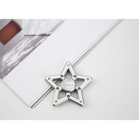 (Qty 2) Chrome Plated Hanging Christmas Tree Star Ornament w/ Matashi Crystals, Christmas Decorations for Holiday, Tree Image 9