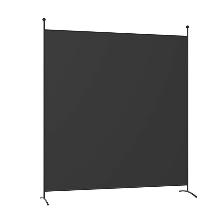 Single Panel Room Divider Privacy Partition Screen for Office Home Black/Beige Image 1