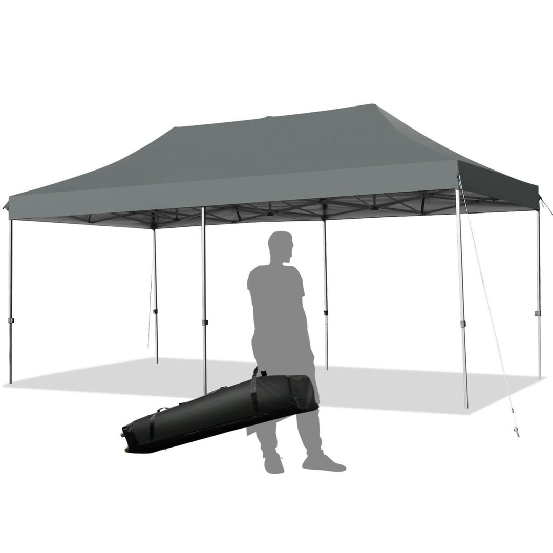 10x20 Pop up Canopy Tent Folding Heavy Duty Sun Shelter Adjustable W/Bag Image 4