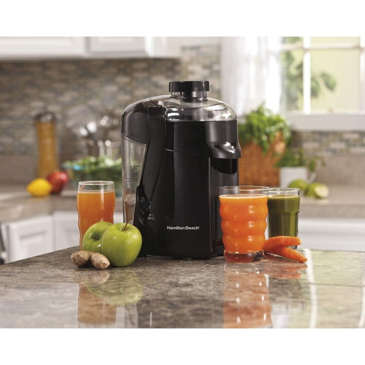 Hamilton Beach HealthSmart Juice Extractor and Electric Juicer, Black, 67801 Hamilton Beach HealthSmart Juicer Machine Image 1