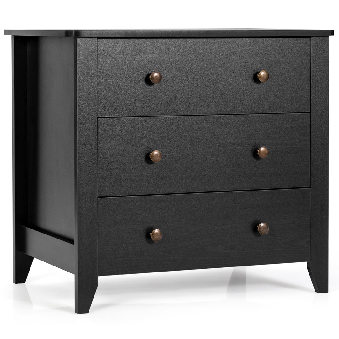 3 Drawer Dresser Chest of Drawers Bedside Table for Living Room Bedroom Image 5