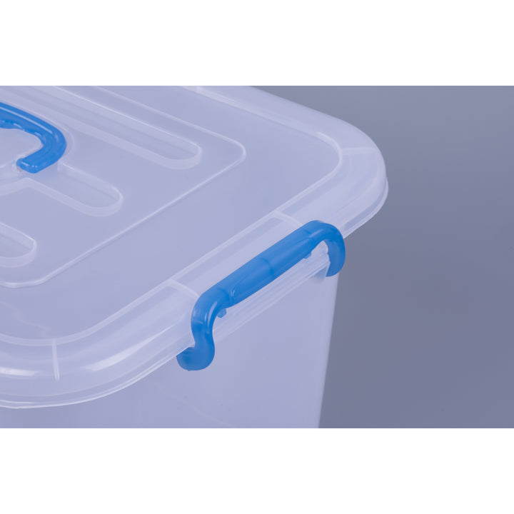 Large Clear Plastic Storage Container with Lid and Handles Durable Lightweight Image 6