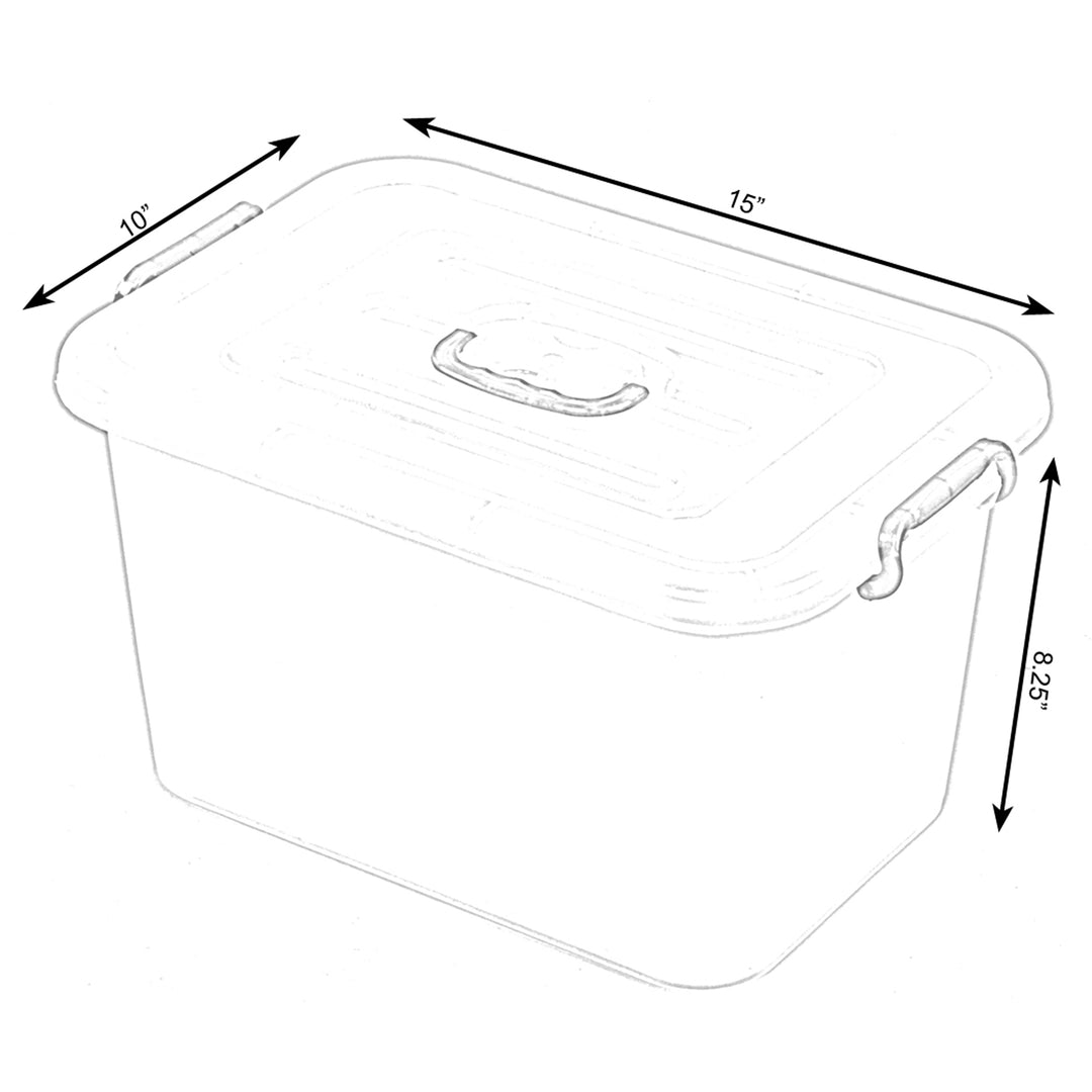 Large Clear Plastic Storage Container with Lid and Handles Durable Lightweight Image 8