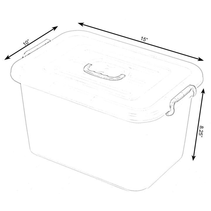 Large Clear Plastic Storage Container with Lid and Handles Durable Lightweight Image 8