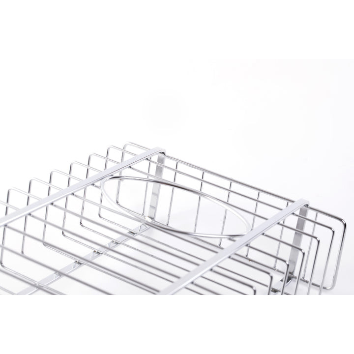 Chrome Metal Grocery Bag Holder Over Cabinet Organizer 8x4x16 Kitchen Storage Image 5