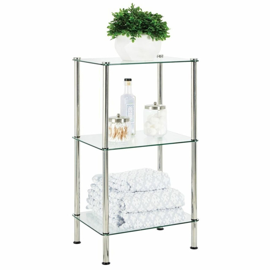 Classic Glass 3 Tier Lamp / End Table Image 1