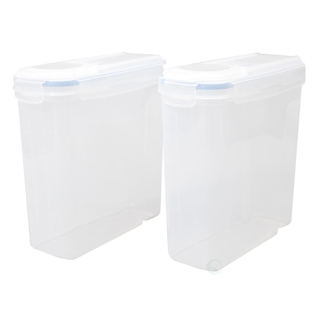 BPA-Free Plastic Food Storage Containers Set of 2 Airtight Spout Lid Clear Image 1