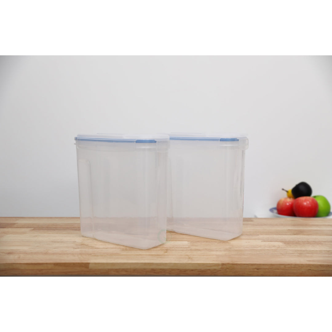 BPA-Free Plastic Food Storage Containers Set of 2 Airtight Spout Lid Clear Image 9