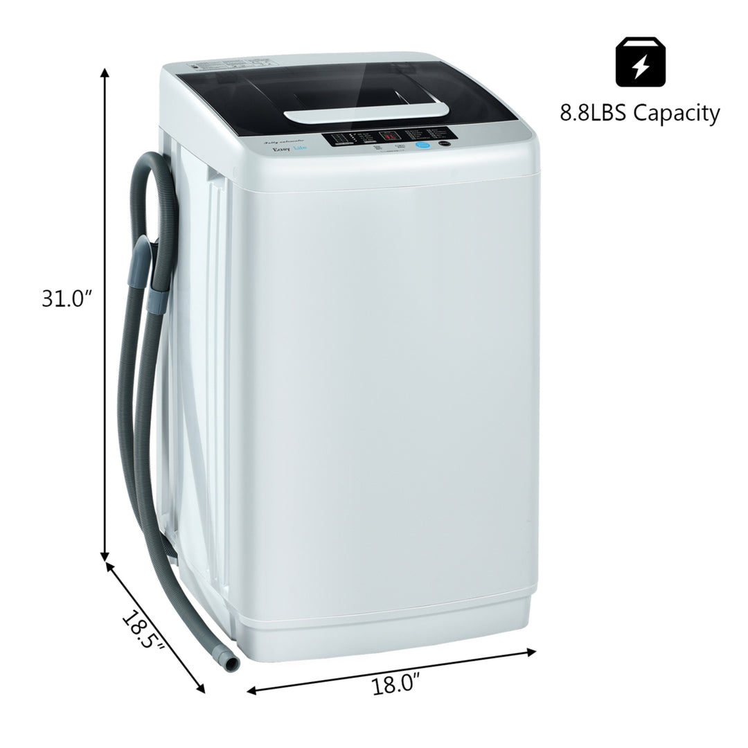 Full-Automatic Washing Machine Portable Compact Laundry Washer Spin 8.8 lbs Image 3