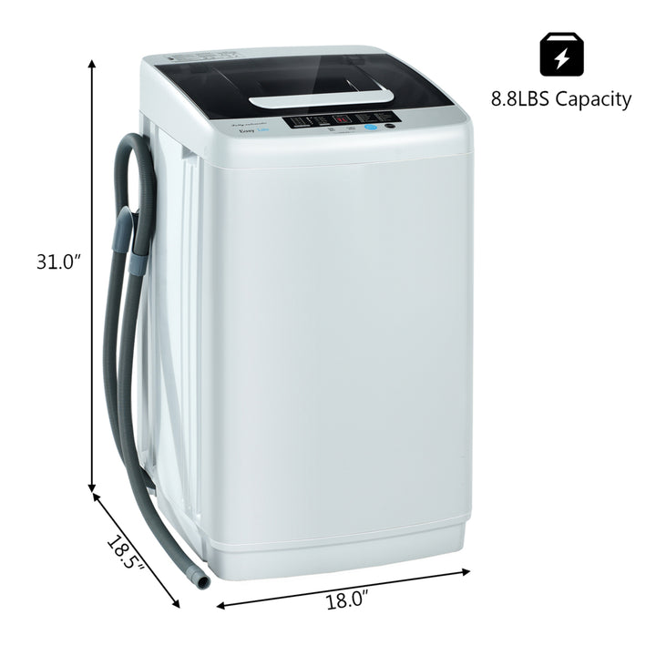 Full-Automatic Washing Machine Portable Compact Laundry Washer Spin 8.8 lbs Image 3