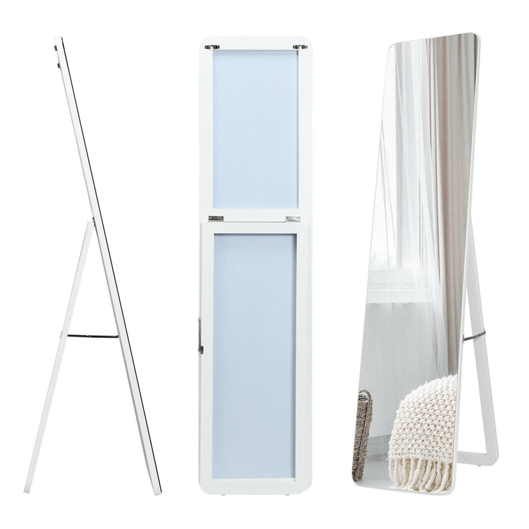 Full Length Floor Mirror Frameless Wall Mounted Mirror Bedroom Bathroom White Image 5