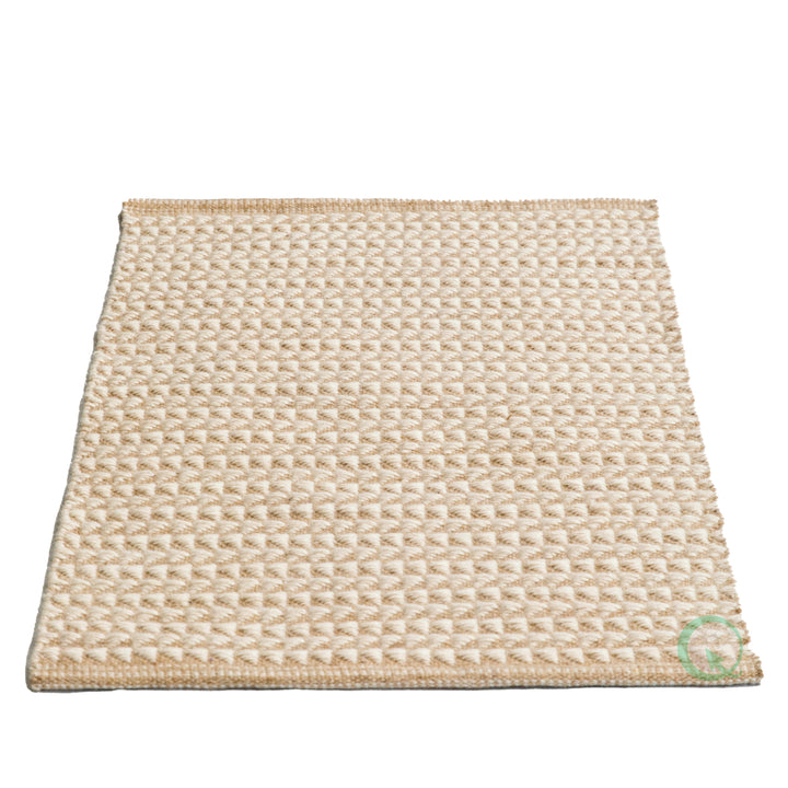 Handwoven Beige and White Geometric Wool Flatweave Kilim Rug, 2 x 3 Image 4