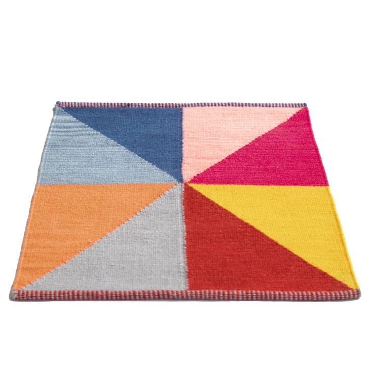Handwoven Multicolored Geometric Wool Flatweave Kilim Rug, 2 x 3 Image 4