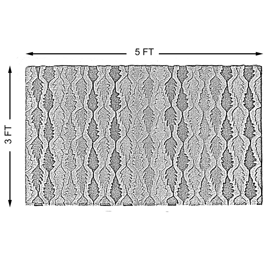 Handtufted Multicolored Leaf Design 100 Percent Wool Area Rug, 3 x 5 Rectangle Image 8