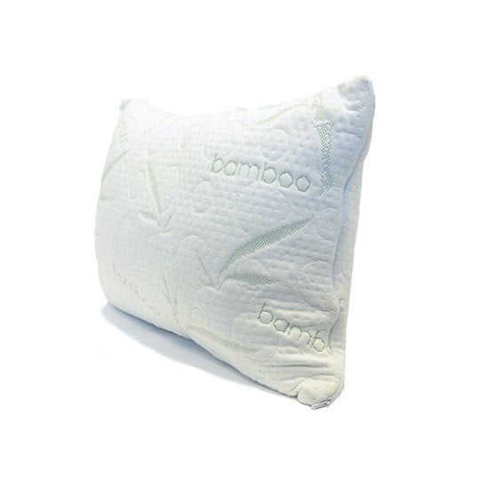 Bamboo Memory Foam Travel Pillow, Machine Washable Cover, Premium Memory Foam Filling Image 1