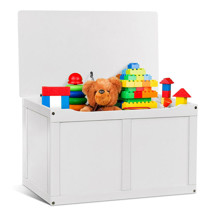 Wooden Kids Toy Storage Box Sitting Top Chest Organizer Large Bin Boys and Girls Image 8