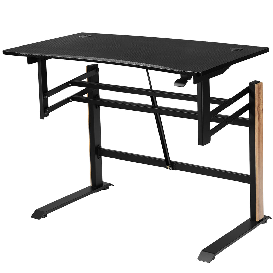 Pneumatic Height Adjustable Standing Desk Sit to Stand Computer Desk Workstaion Image 10