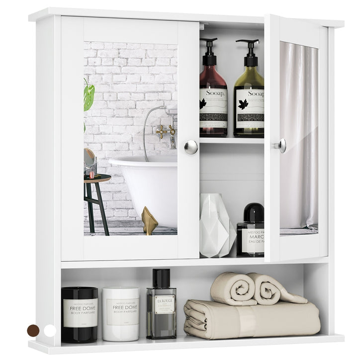 Costway Wall Mount Mirror Cabinet Image 1