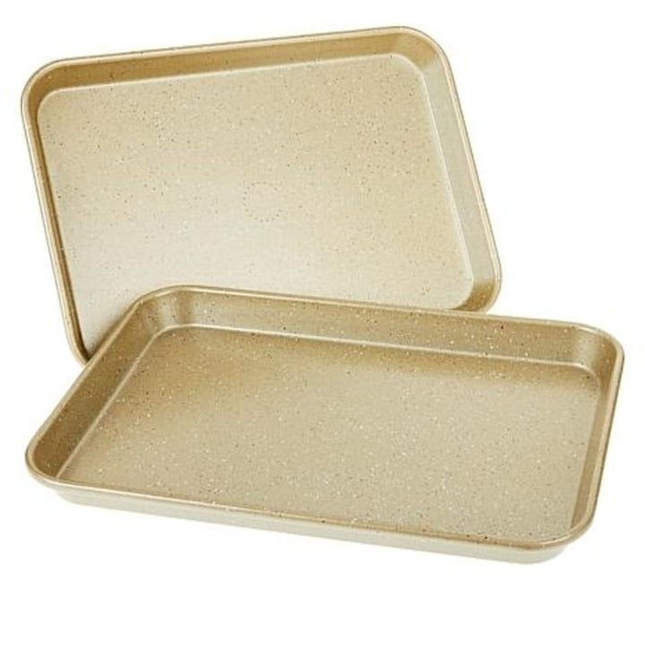 Curtis Stone Dura-Bake Set of 2 9" x 13" Nonstick Sheet Pans Model 62325 Refurbished Image 1