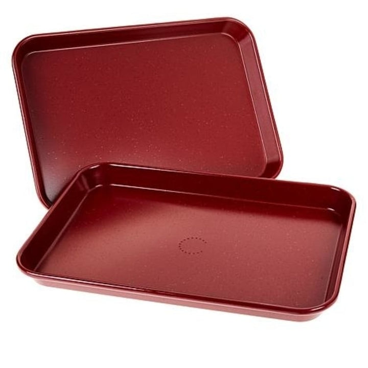 Curtis Stone Dura-Bake Set of 2 9" x 13" Nonstick Sheet Pans Model 62325 Refurbished Image 1