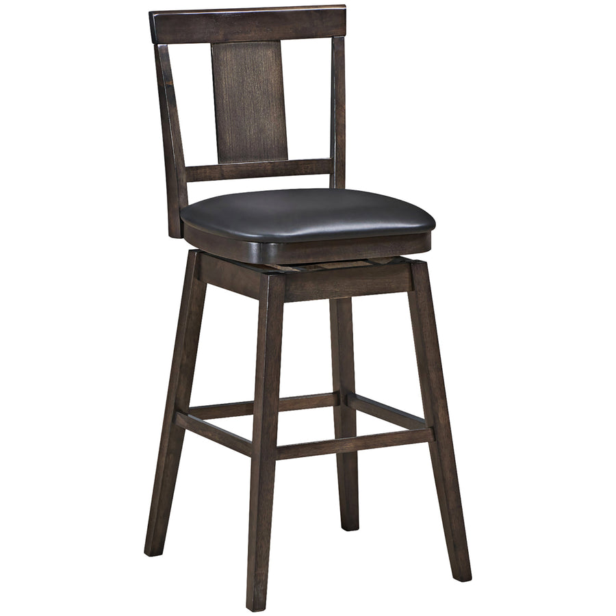 1PC\2PCS\3PCS\4PCS Swivel Bar Stool 29 inch Upholstered Pub Height Bar Chair with Rubber Wood Leg Image 1