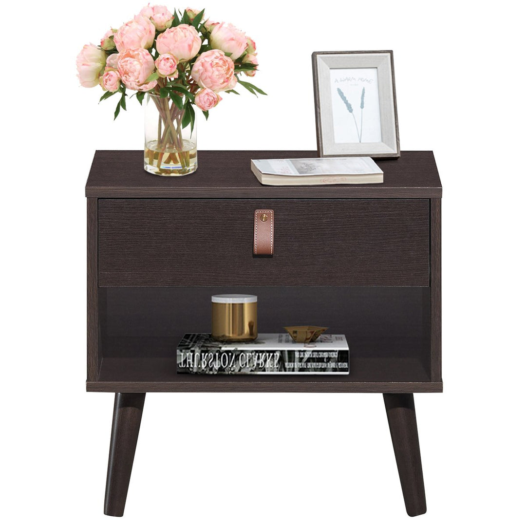 Nightstand Sofa Side End Table Bedside Table Drawer Storage Image 9