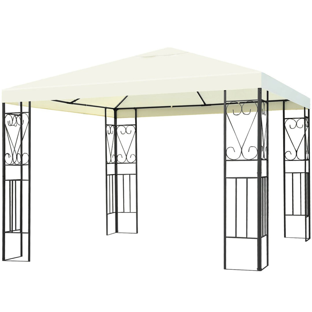 10x10 Steel Frame Patio Gazebo Canopy Tent Shelter Patio Party Awning Image 1