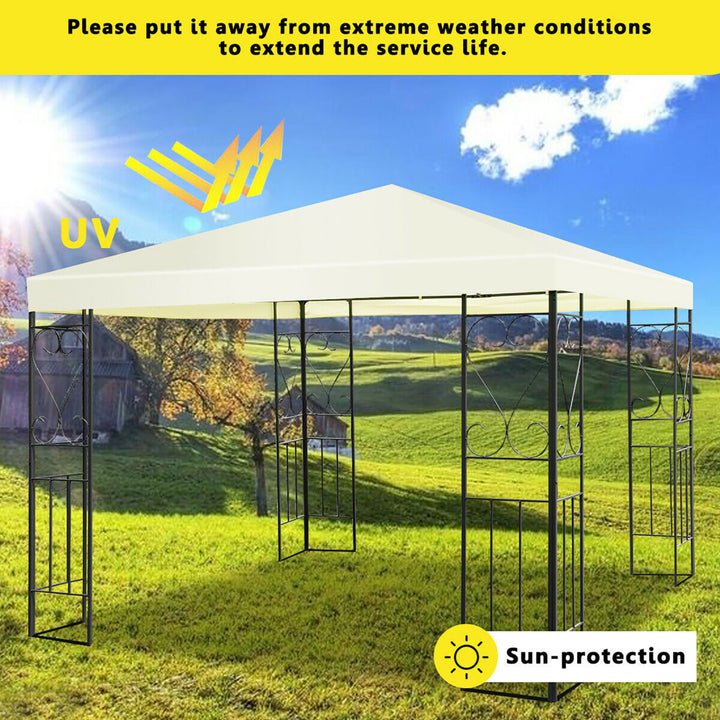 10x10 Steel Frame Patio Gazebo Canopy Tent Shelter Patio Party Awning Image 6