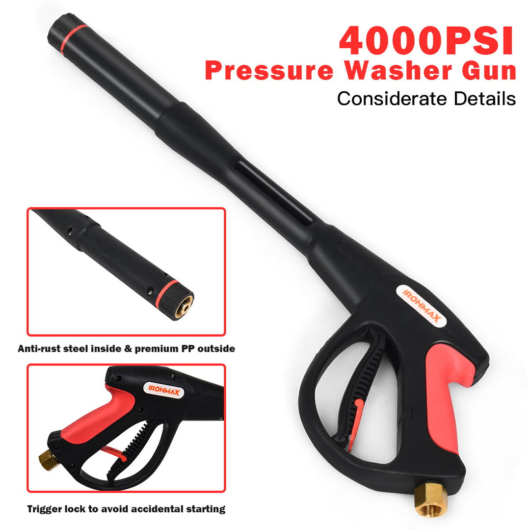 Pressure Washer Gun 4000 PSI W/20 Extendable Wand 5 Nozzle Tips Image 6