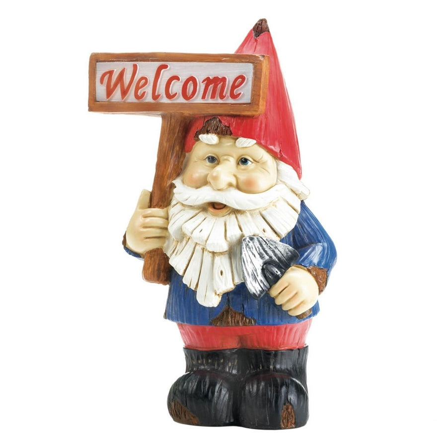 WELCOME GNOME SOLAR STATUE Image 1