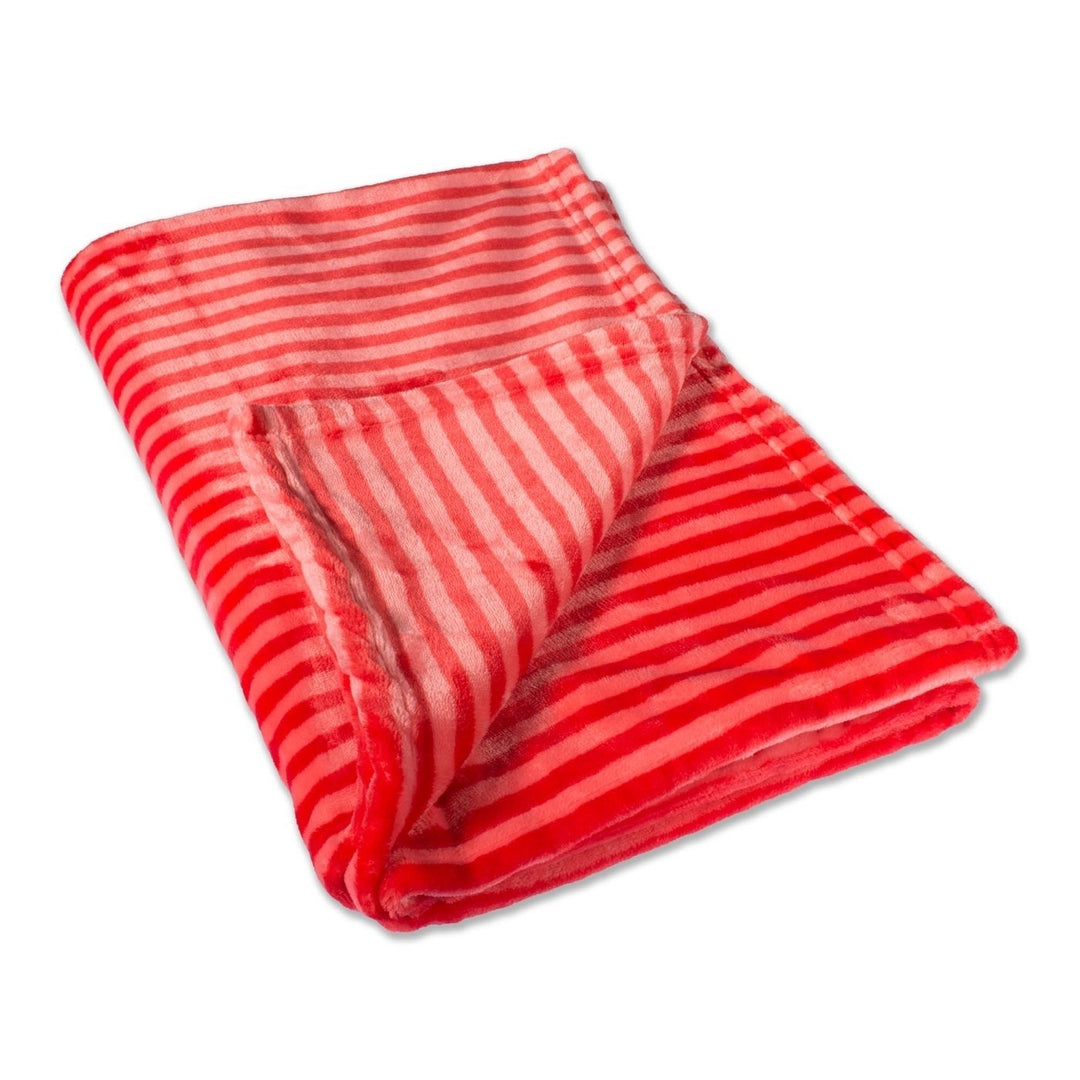 THROW STRIPE RED 50X60 Image 1