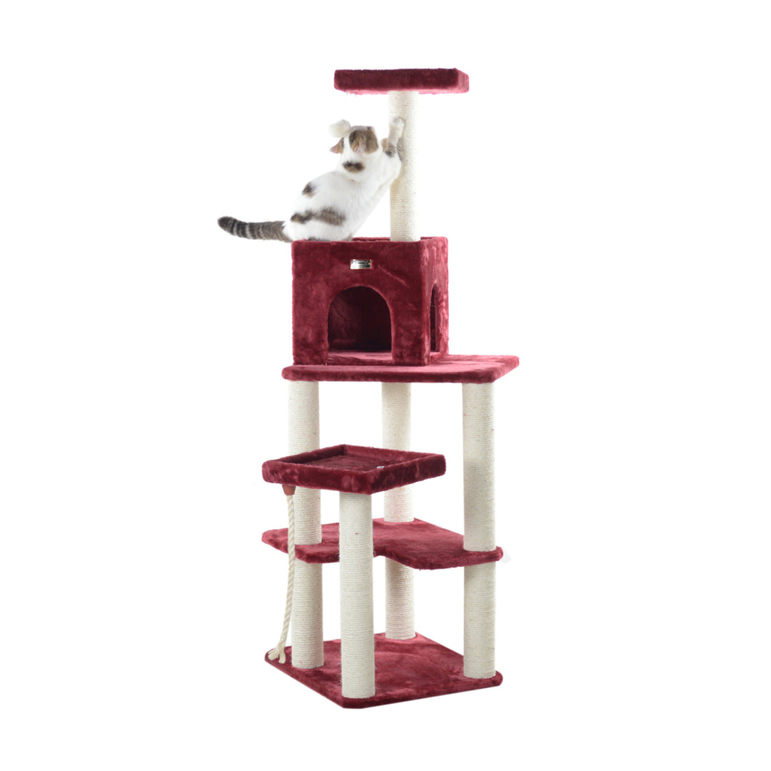 Armarkat Real Wood Classic Cat Tree Model A6902B Classic Model A6902 Burgundy Image 2