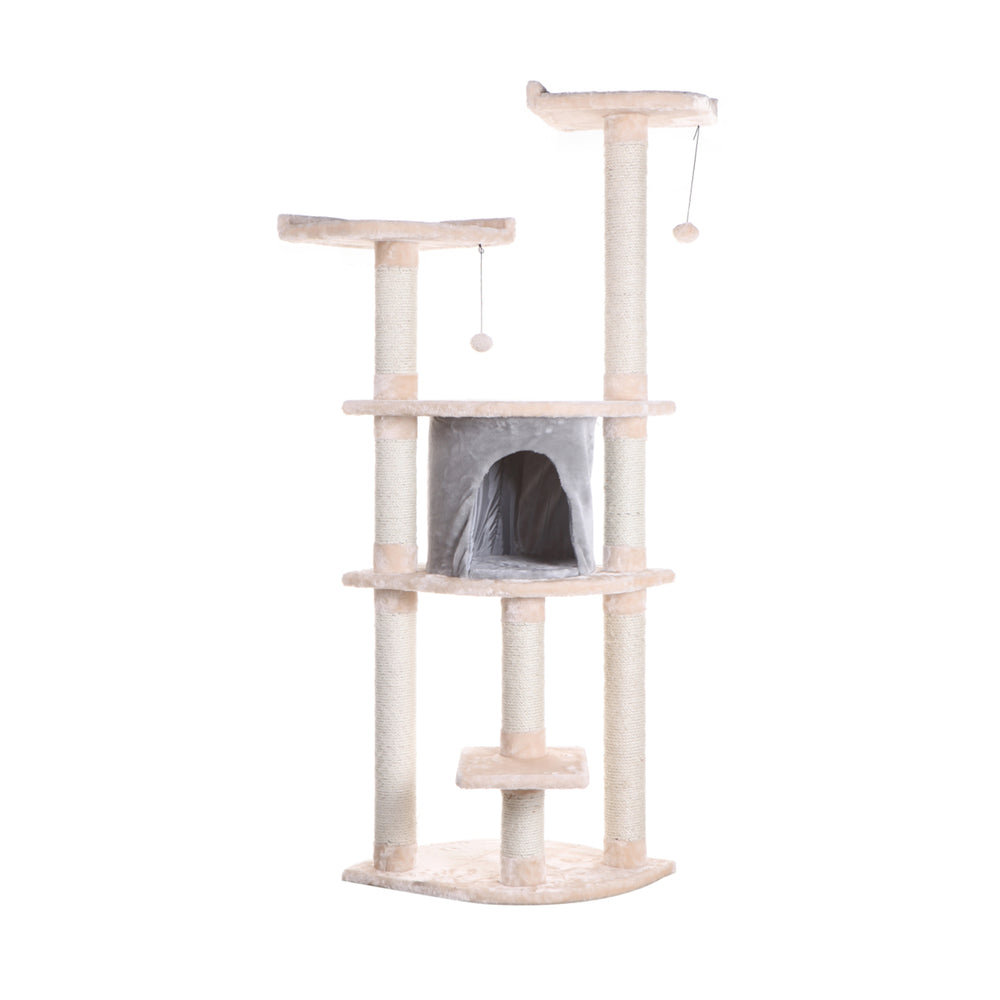 Armarkat Classic Cat Tree Model A6401 Blanched Almond 34x24x64 inches Image 2