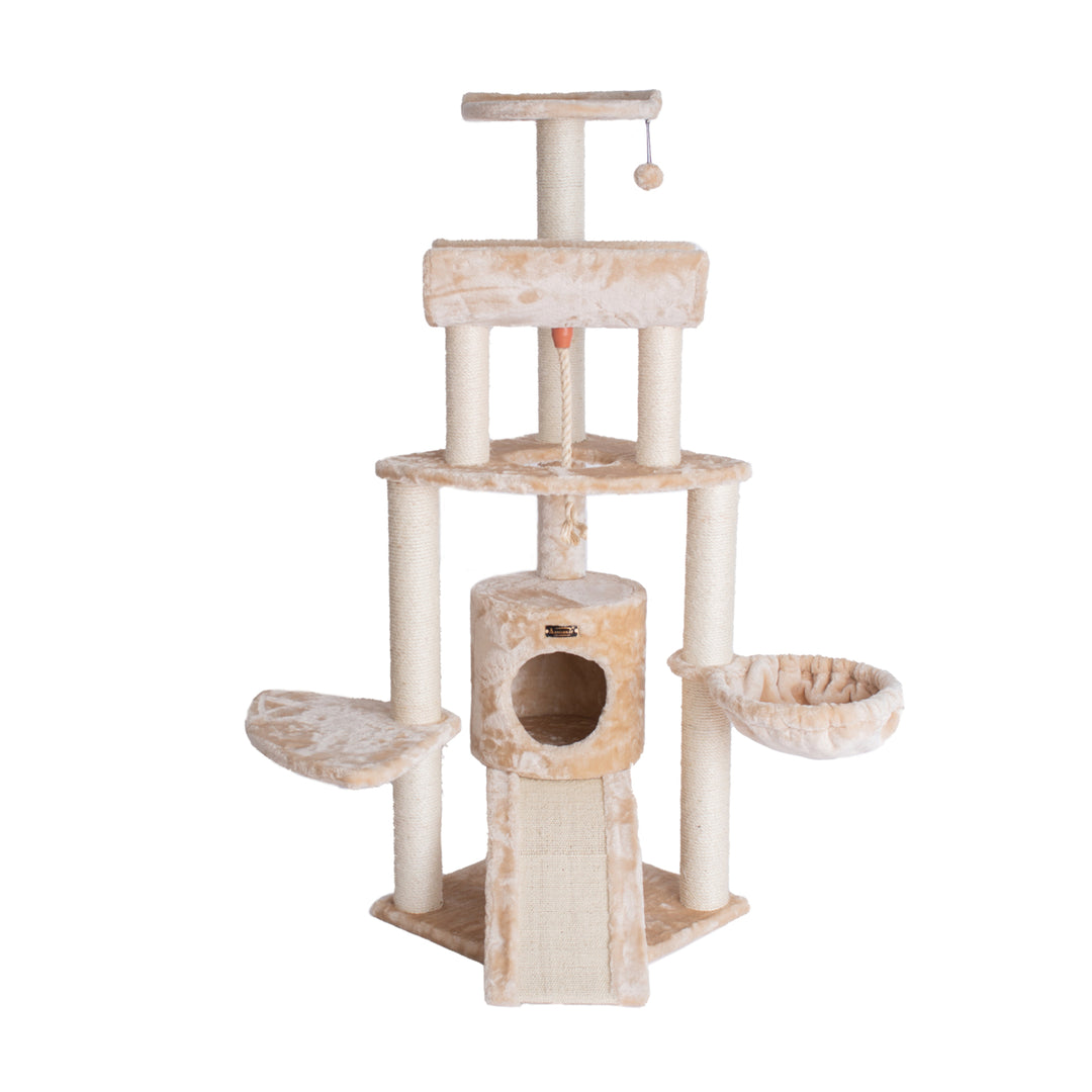 Armarkat Cat Tree Model A5806 Beige Multi Level Wood Furniture 58 Inches Image 2