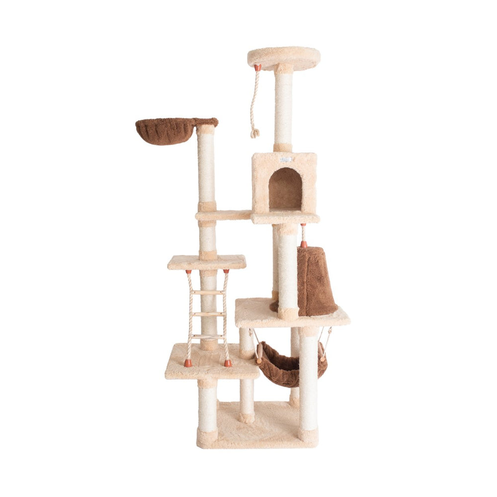 Armarkat Cat Climber 78" Real Wood Cat Tree Jackson Galaxy Approved Gold Cover Image 2