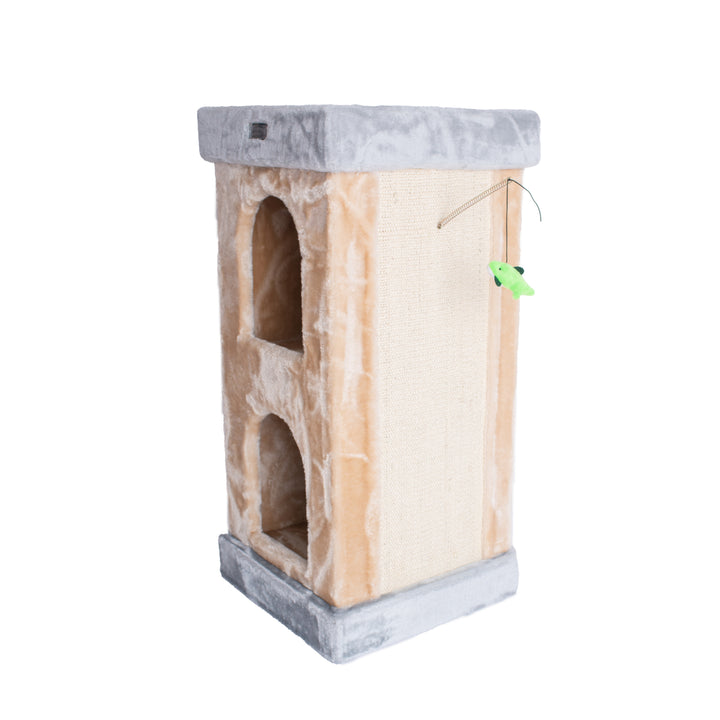 Armarkat X3203 Premium Cat Tree Beige Double Condo JG Approved 32" Height Image 4