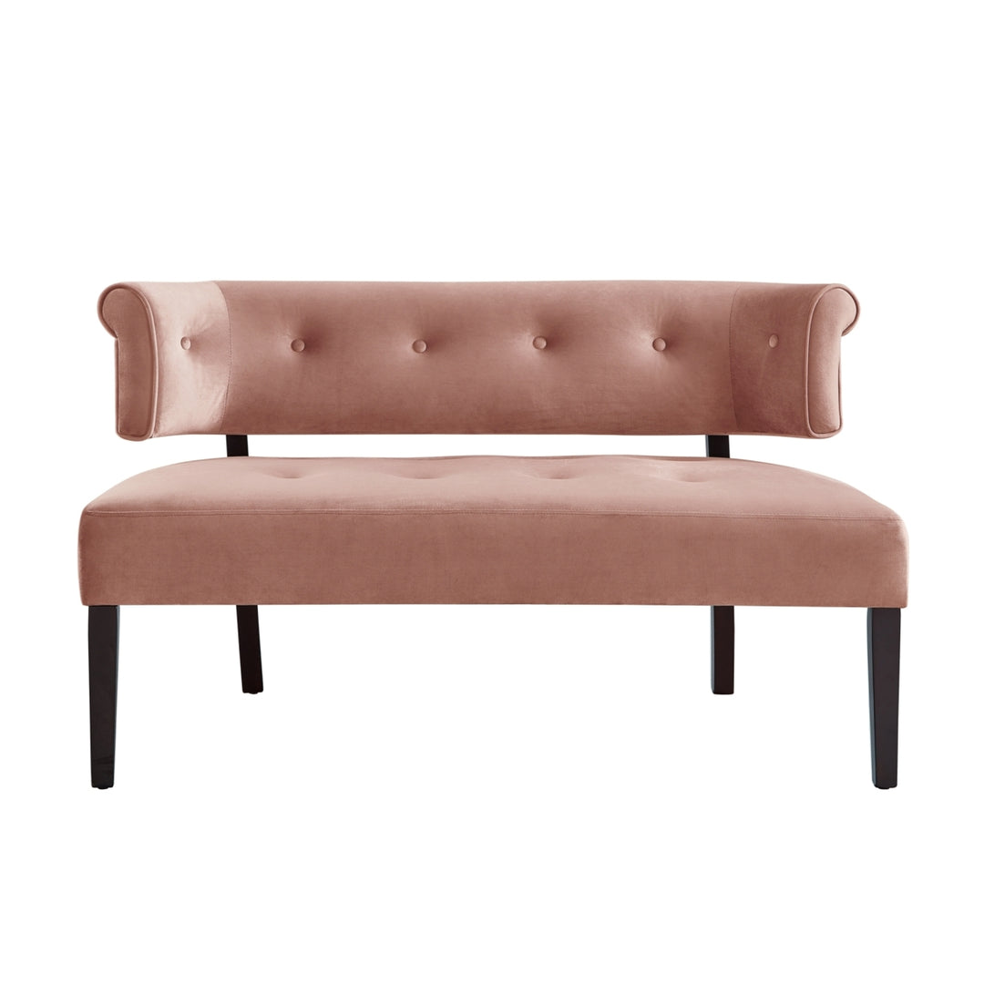 Livia Velvet Bench-Upholstered-Button Tufted Image 4