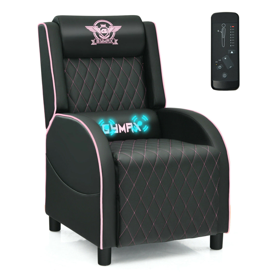 Massage Gaming Recliner Chair Leather Single Sofa Home Theater Seat Image 6