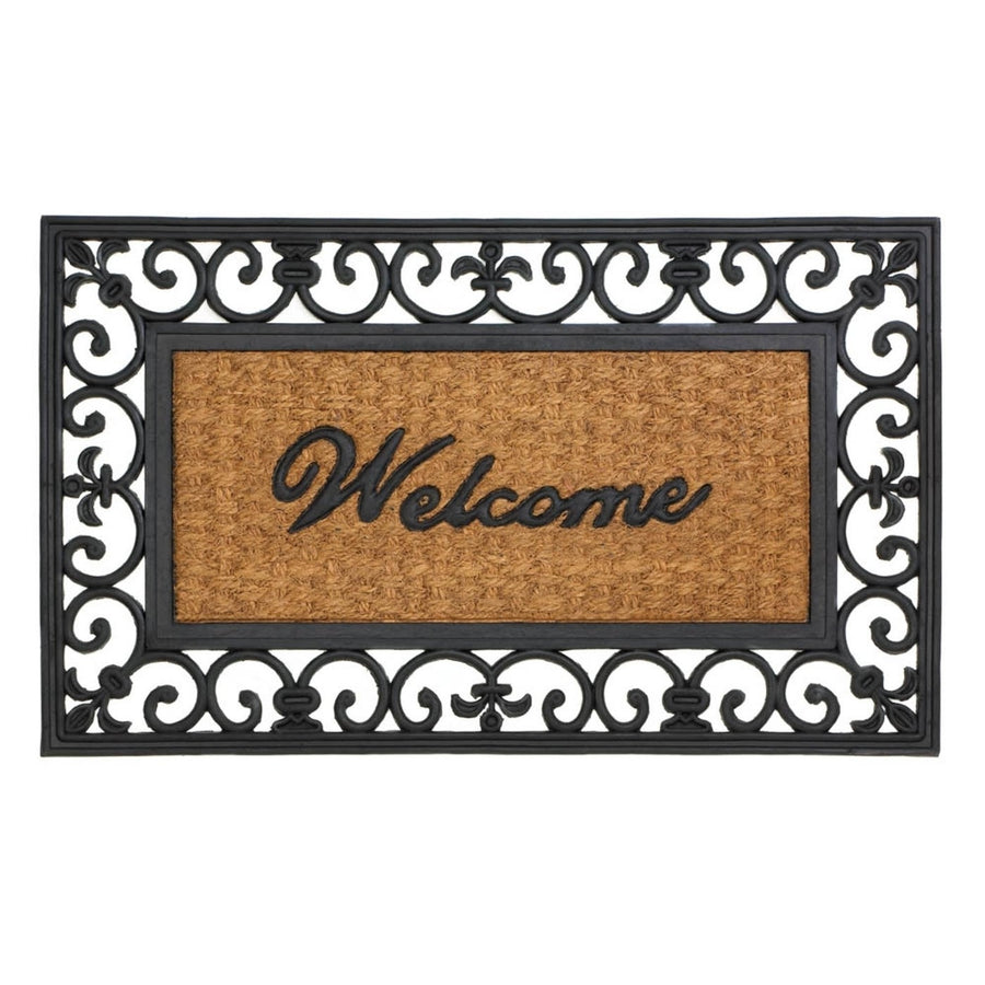 FLEUR-DE-LIS FRAMED ENTRY MAT Image 1