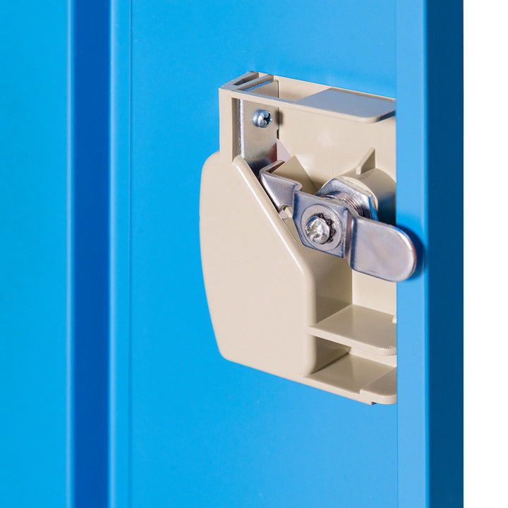 48 Kid Locker Safe Storage Children Single Tier Metal Lockers Lock And Key Blue Image 6