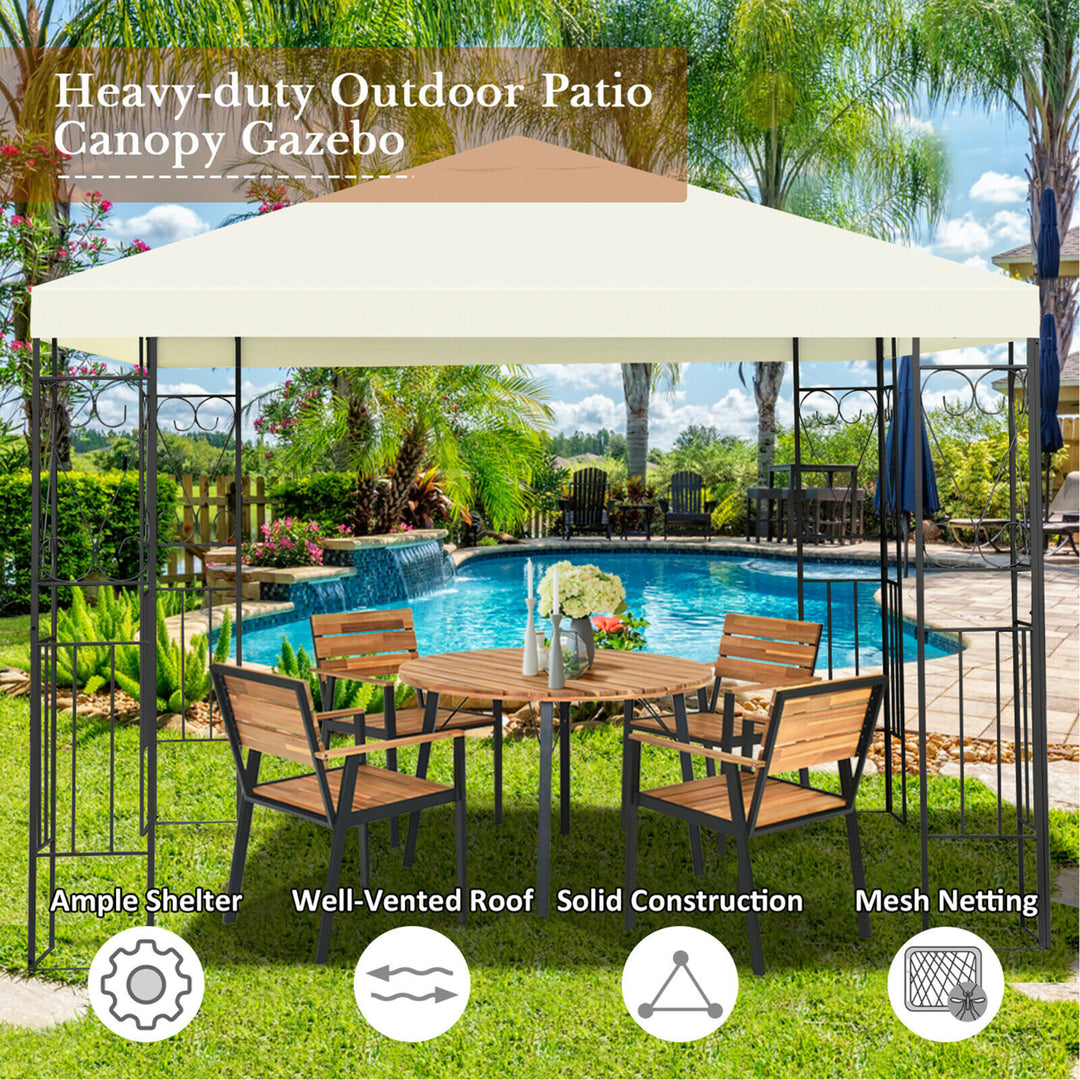 10x10 Patio Gazebo Canopy Tent Steel Frame Shelter Patio Party Awning Image 9