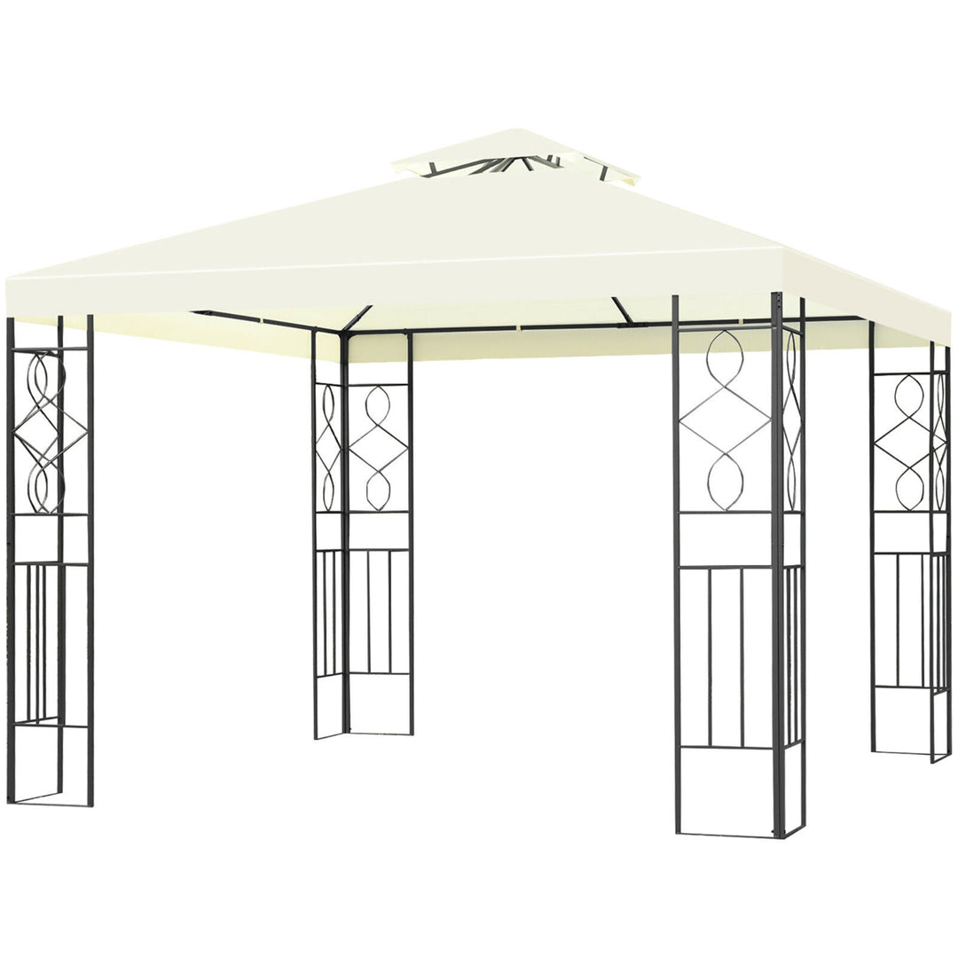 2 Tier 10x10 Patio Gazebo Canopy Tent Steel Frame Shelter Awning Image 1