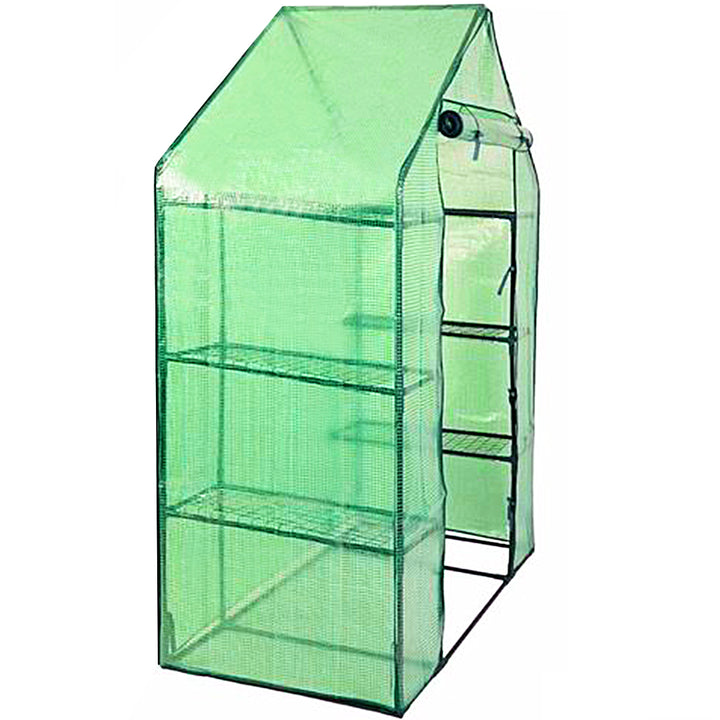 Portable Mini Walk In Outdoor 4 Tier 8 Shelves Greenhouse Image 9