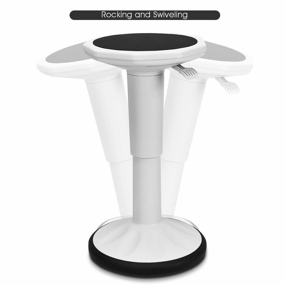 Wobble Chair Height Adjustable Active Learning Stool Sitting Home Office Silicone White Image 8