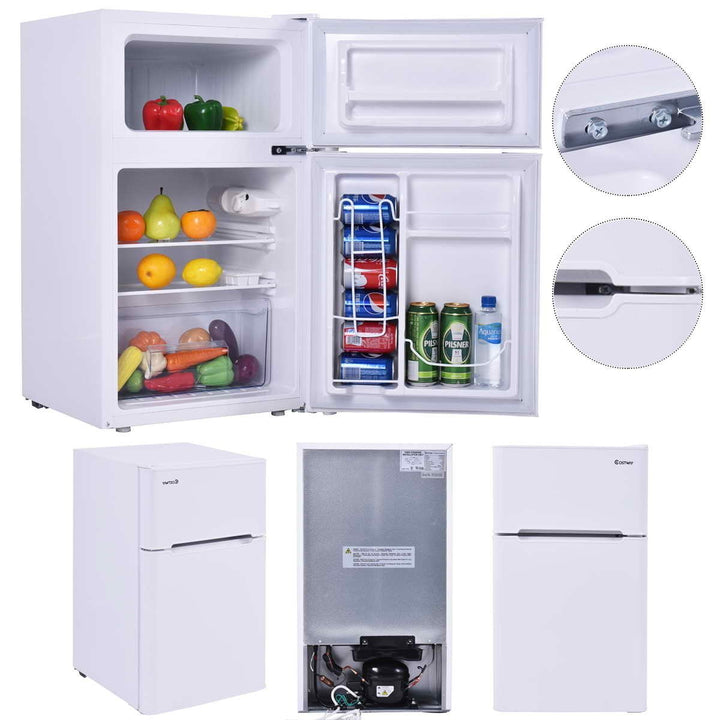 Refrigerator Small Freezer Cooler Fridge Compact 3.2 cu ft. Unit, White Image 6