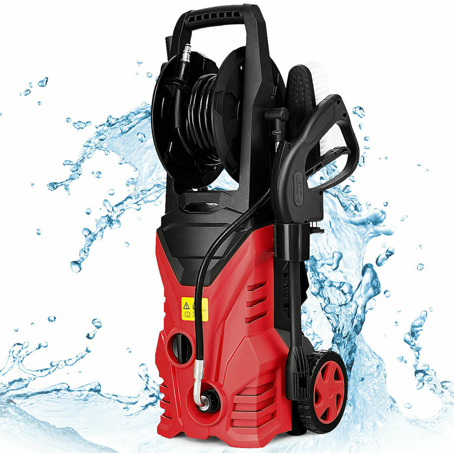 2030PSI Electric Pressure Washer Cleaner 1.7 GPM 1800W with Hose Reel Red Image 1