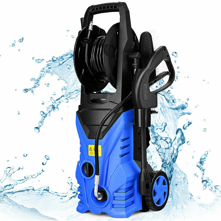 2030PSI Electric Pressure Washer Cleaner 1.7 GPM 1800W with Hose Reel Blue Image 1