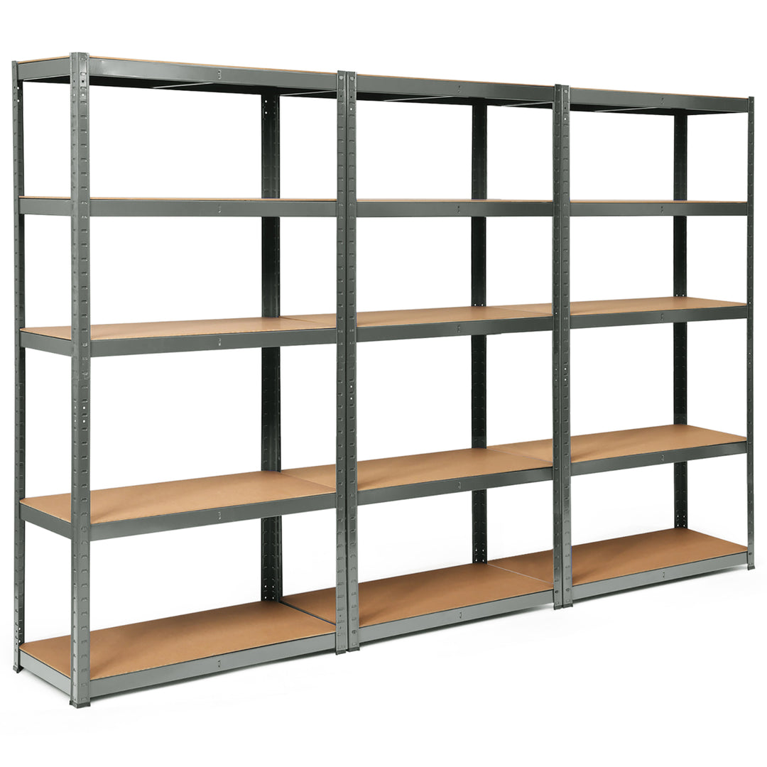 Costway 3PCS 72 Heavy Duty Storage Shelf Steel Metal Garage Rack 5 Level Adjustable Image 1