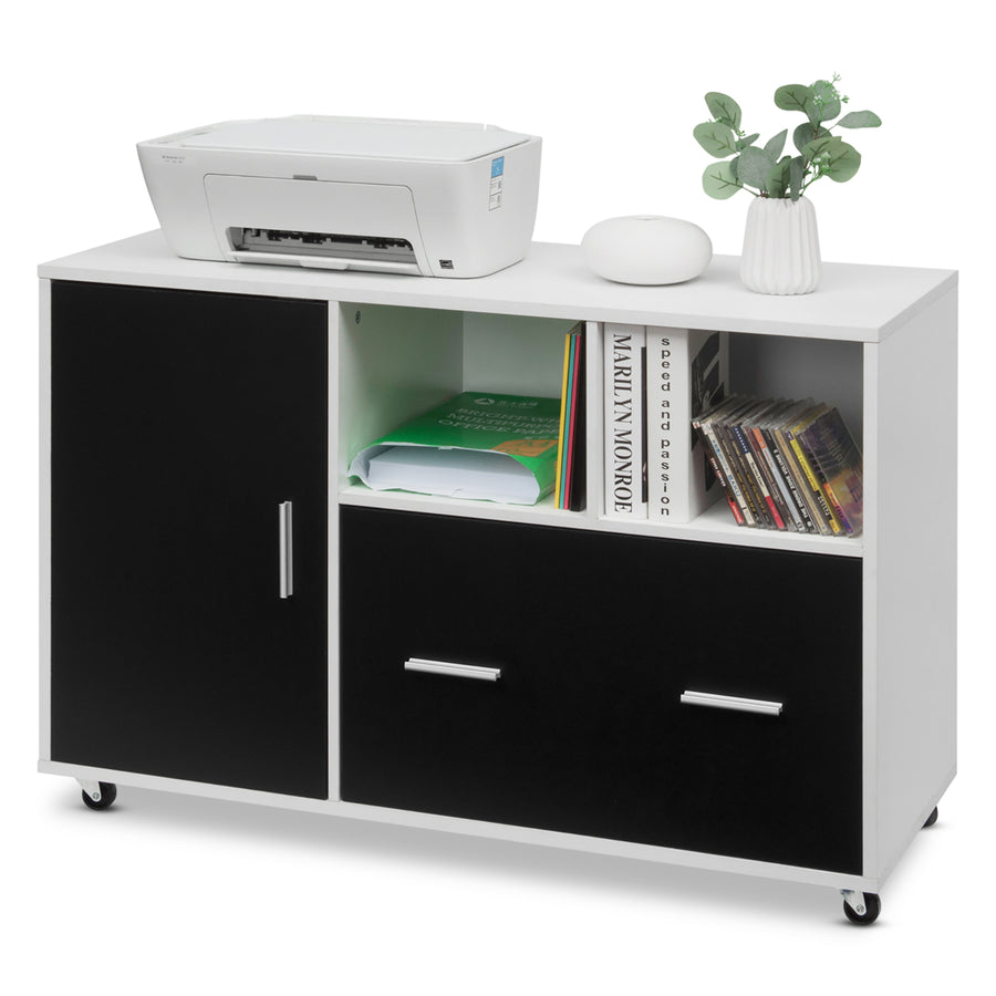 Lateral File Cabinet Mobile Storage Shelves Printer Stand Legal/Letter Image 1